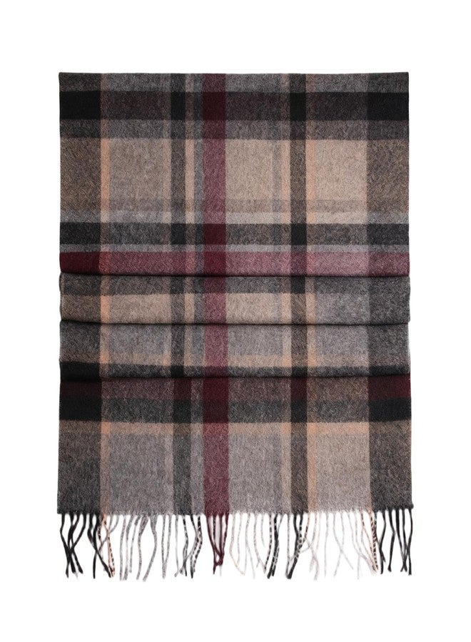SKNSOFT Winter Wool Plaid Scarf for Men,Women Fashion Tartan Wrap Checkered Scarves - Image 3